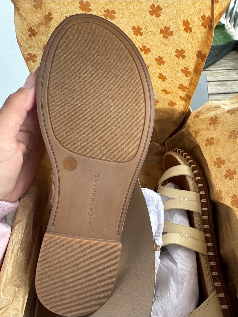 Lucky Brand Women's Korina Embellished Strappy Gladiator Flat Sandals 5M New - Picture 11 of 13